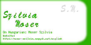 szilvia moser business card